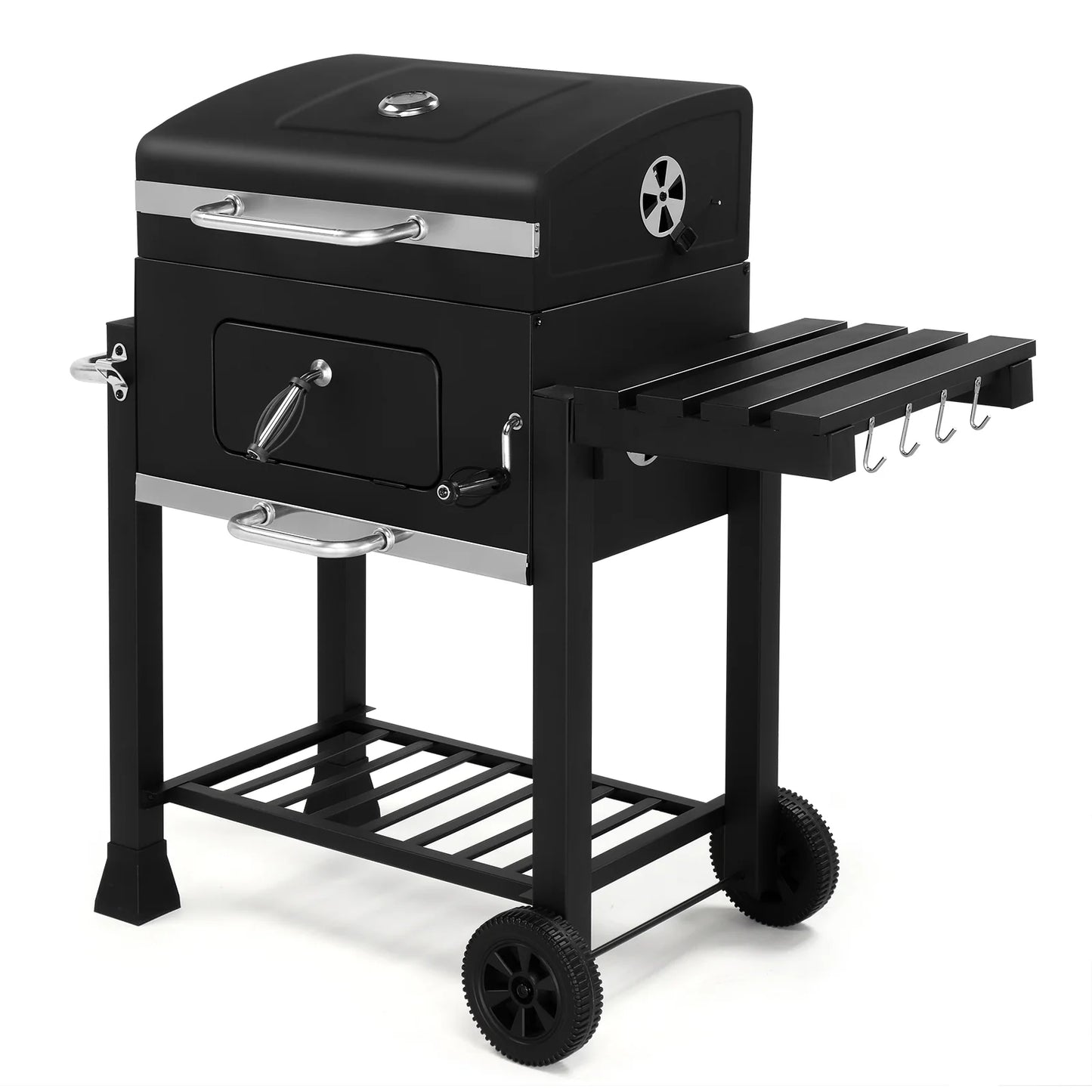 Portable Charcoal Grills Outdoor Barbecue Grill for BBQ Camping Picnic, Black